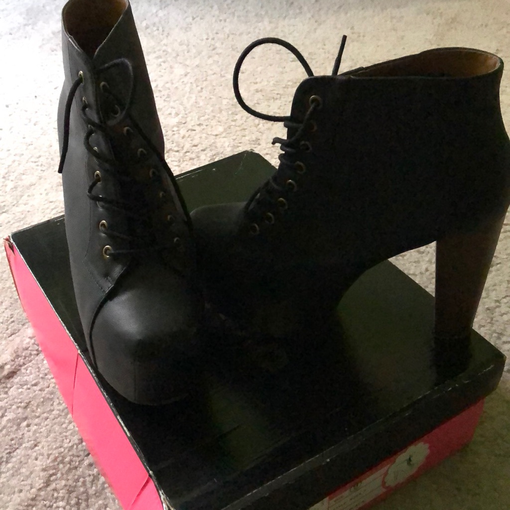 Black Platform Booties